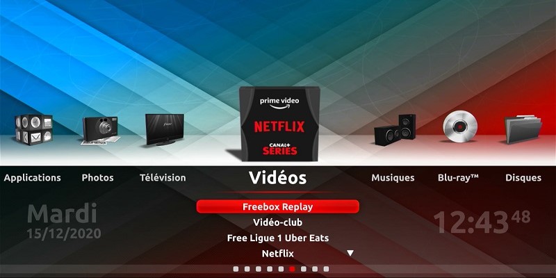 L'interface TV de la Freebox Révolution de Free